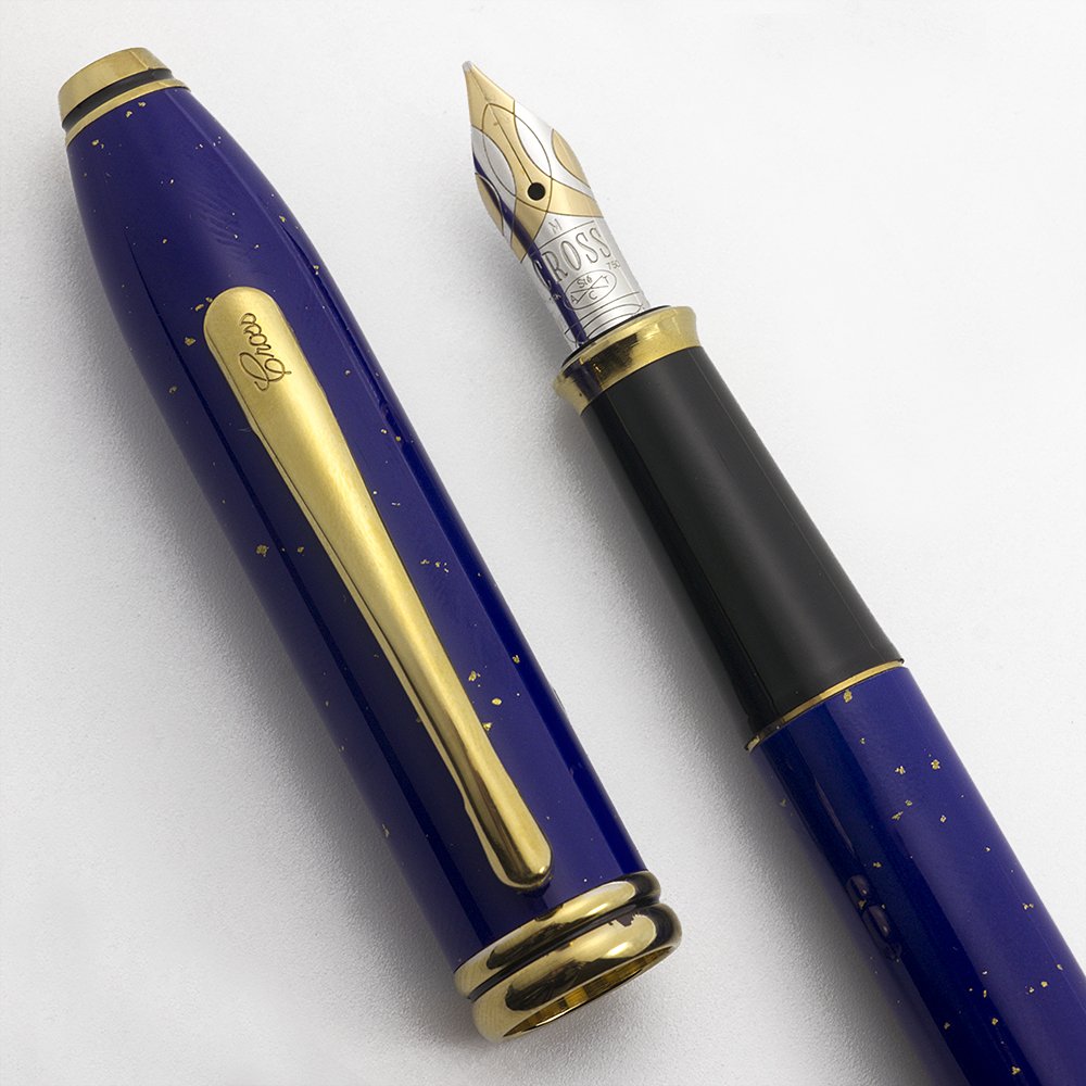 ☆ Lapis ☆ Cross Townsend Fountain Pen Set - Lapis Lazuli Lacquer, GP Trim